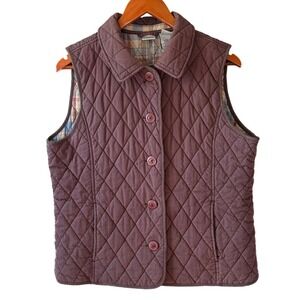 L.L. Bean Thermore Outerwear Brown Button Front Women's Size Large